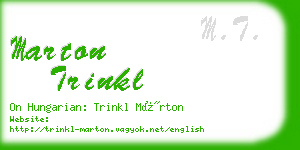 marton trinkl business card